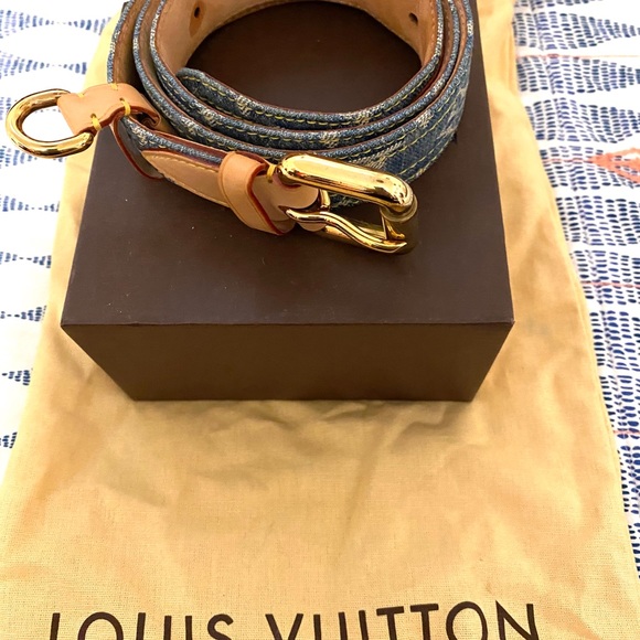 Louis Vuitton LV blue monogram de in belt - Picture 11 of 12